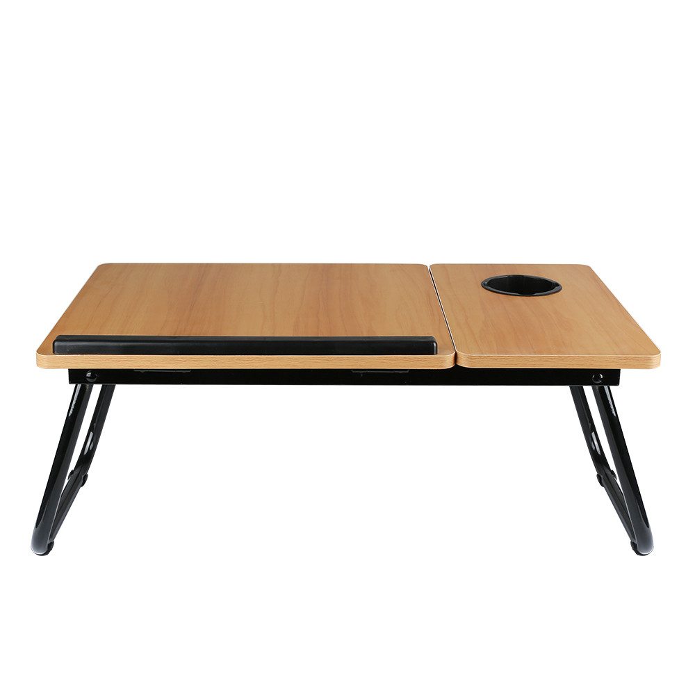 JEOBEST Laptoptisch Klappbarer Beistelltisch, Frühstückstablett für Sofa und Bett, Bambus, (1-St.60x40)Höhen Neigung Verstellbar, mit Cup Slot und Laptop-Stoppe – Bild 4 von 5