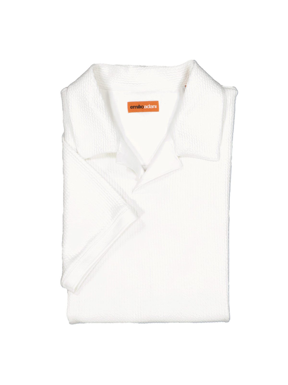 emilio adani Poloshirt Herren Polo-Shirt strukturiert, Reinweiss