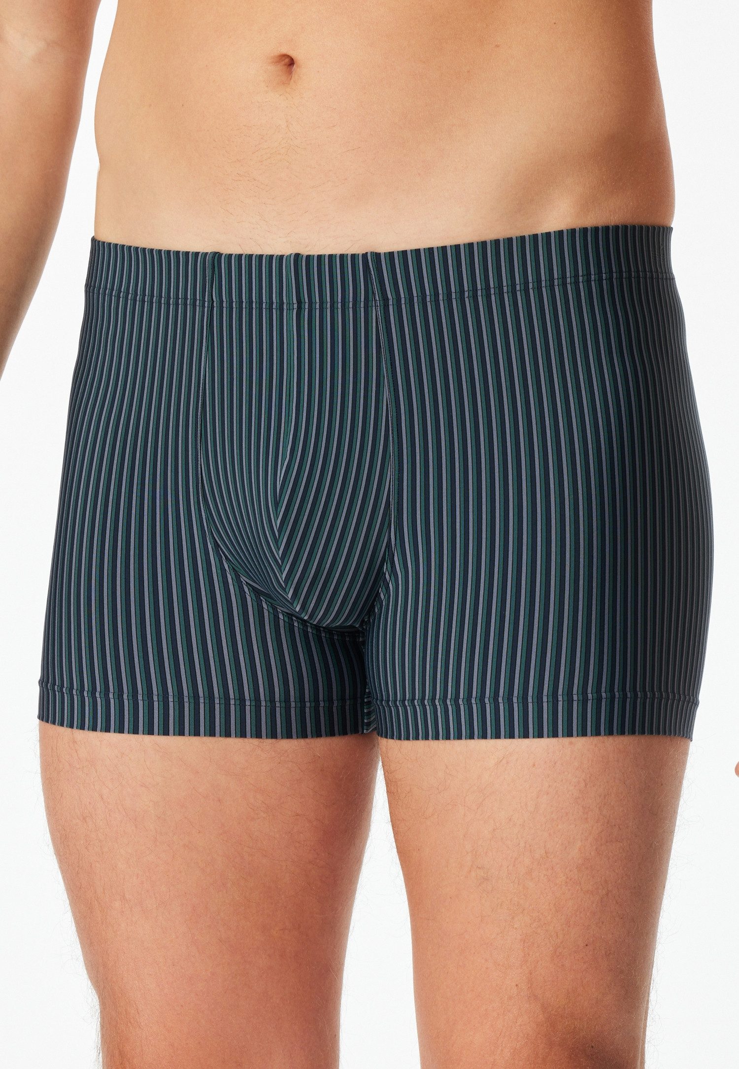 Schiesser Boxershorts Pure Micro ohne Eingriff, sportlicher Look mit Streifen