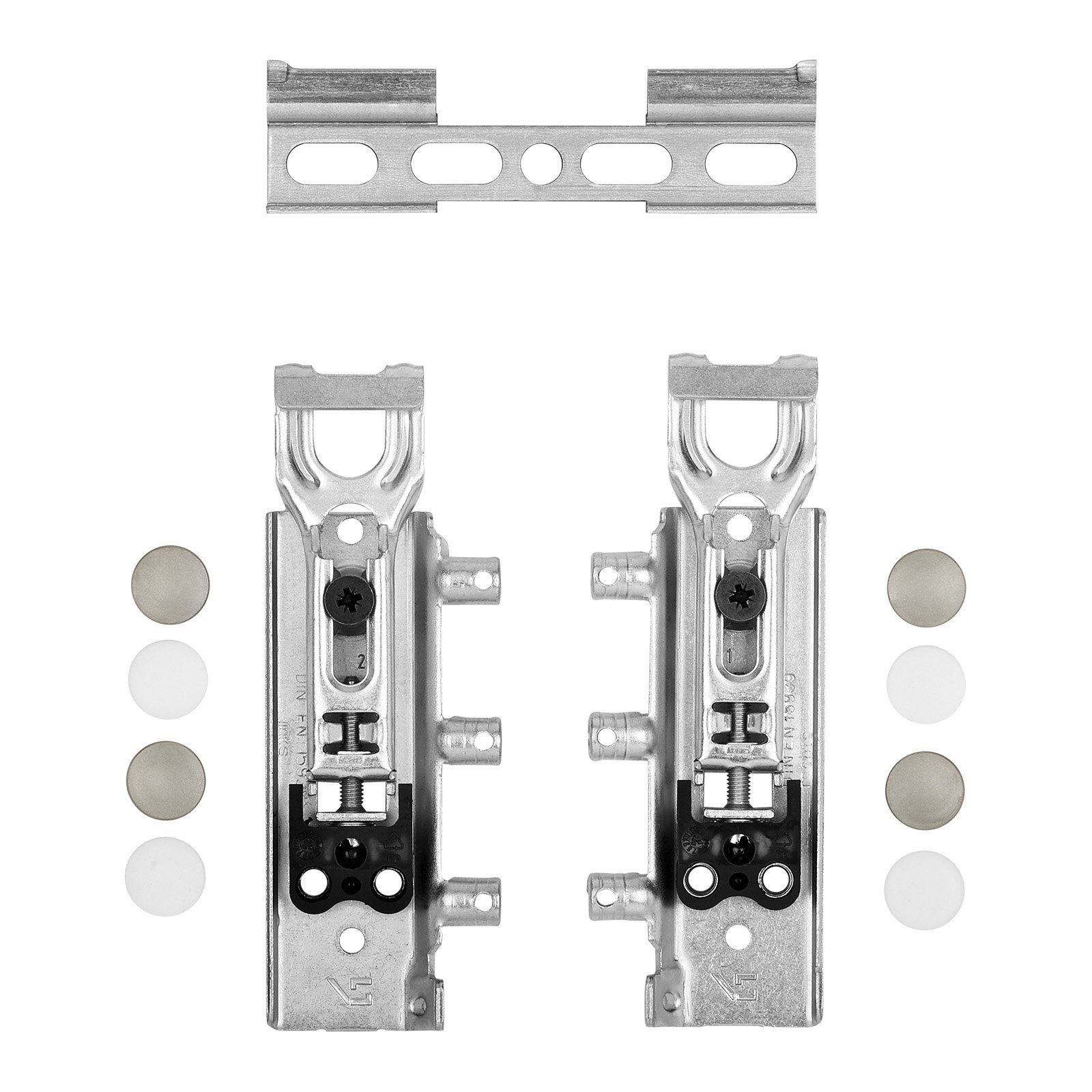 SO-TECH® Montagezubehör verdeckte Schrankaufhänger, verstellbar, Stahl verzinkt, TH6401 Tragkraft/Paar 130 kg mit Aufhängeschiene, 1 Set