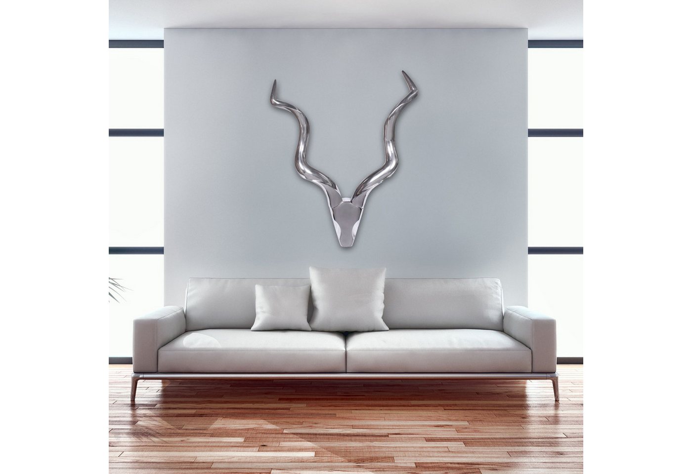 Thumbnail - tinkaro Blumentopf BEHRAM Aluminium Wanddeko Silber (1 St)