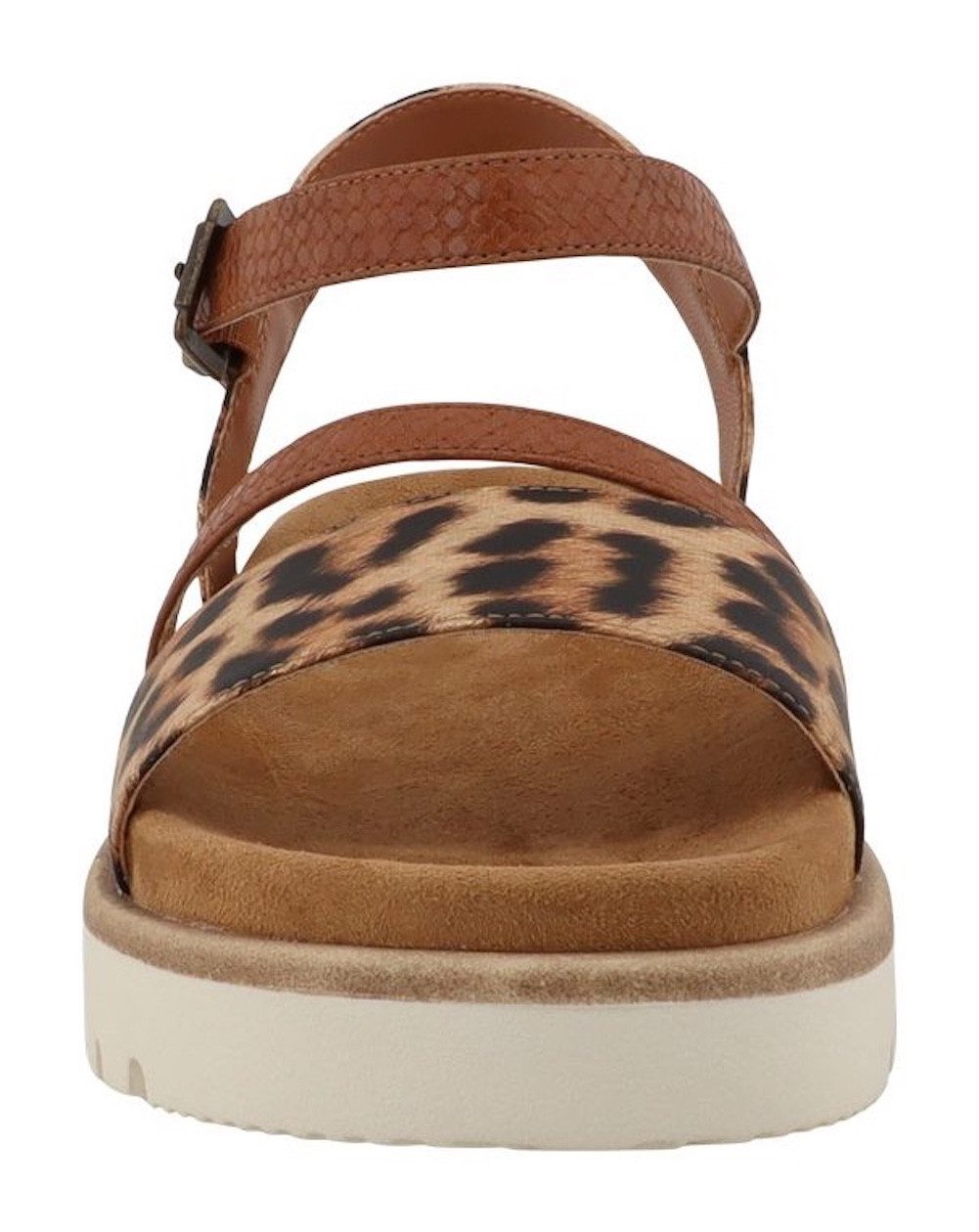 Mustang Shoes Malina Sandale Plateausandalette, Sommerschuh, Urlaubsschuh in Leo-Optik – Bild 4 von 5