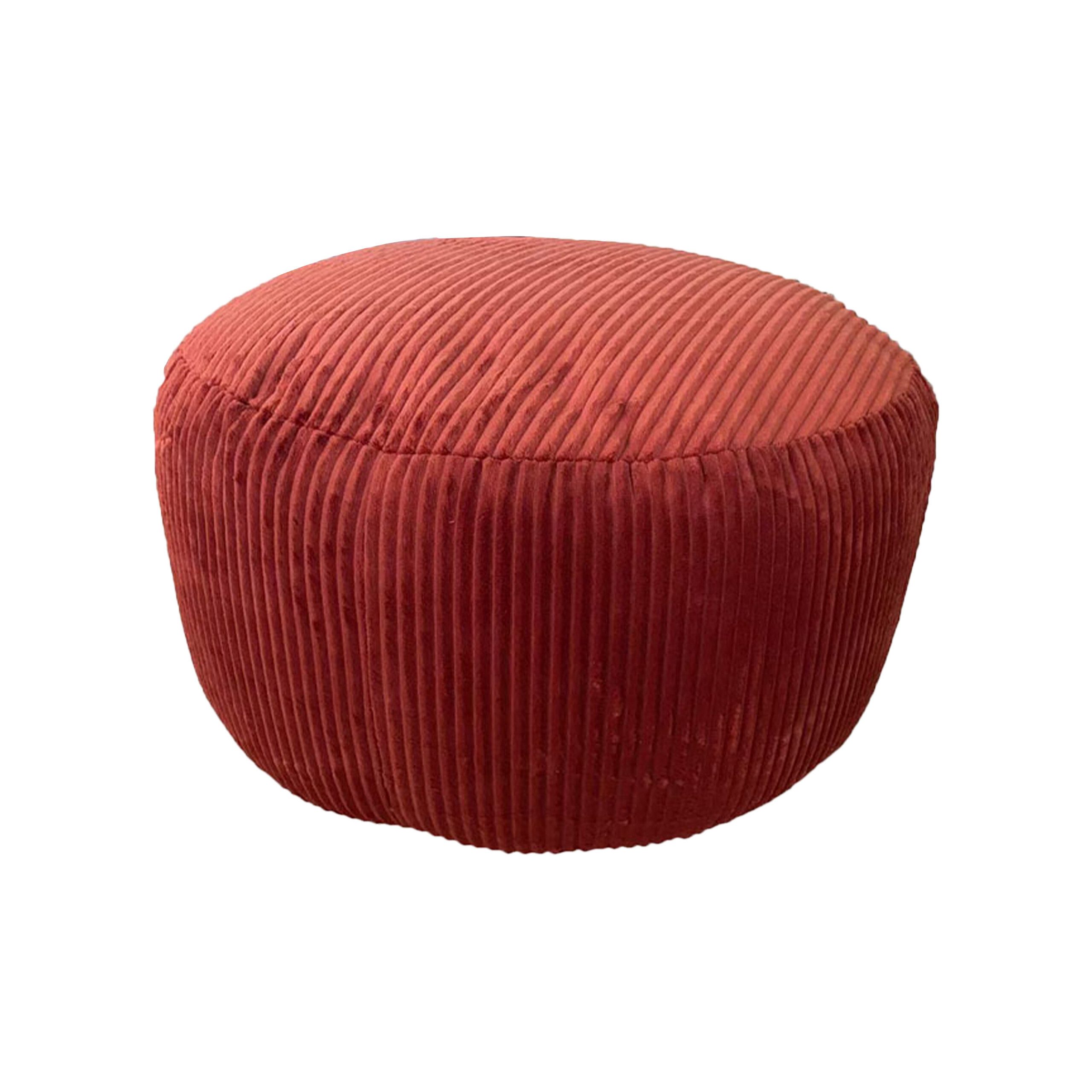 relaxdays Pouf mit Cordbezug, Rost günstig online kaufen