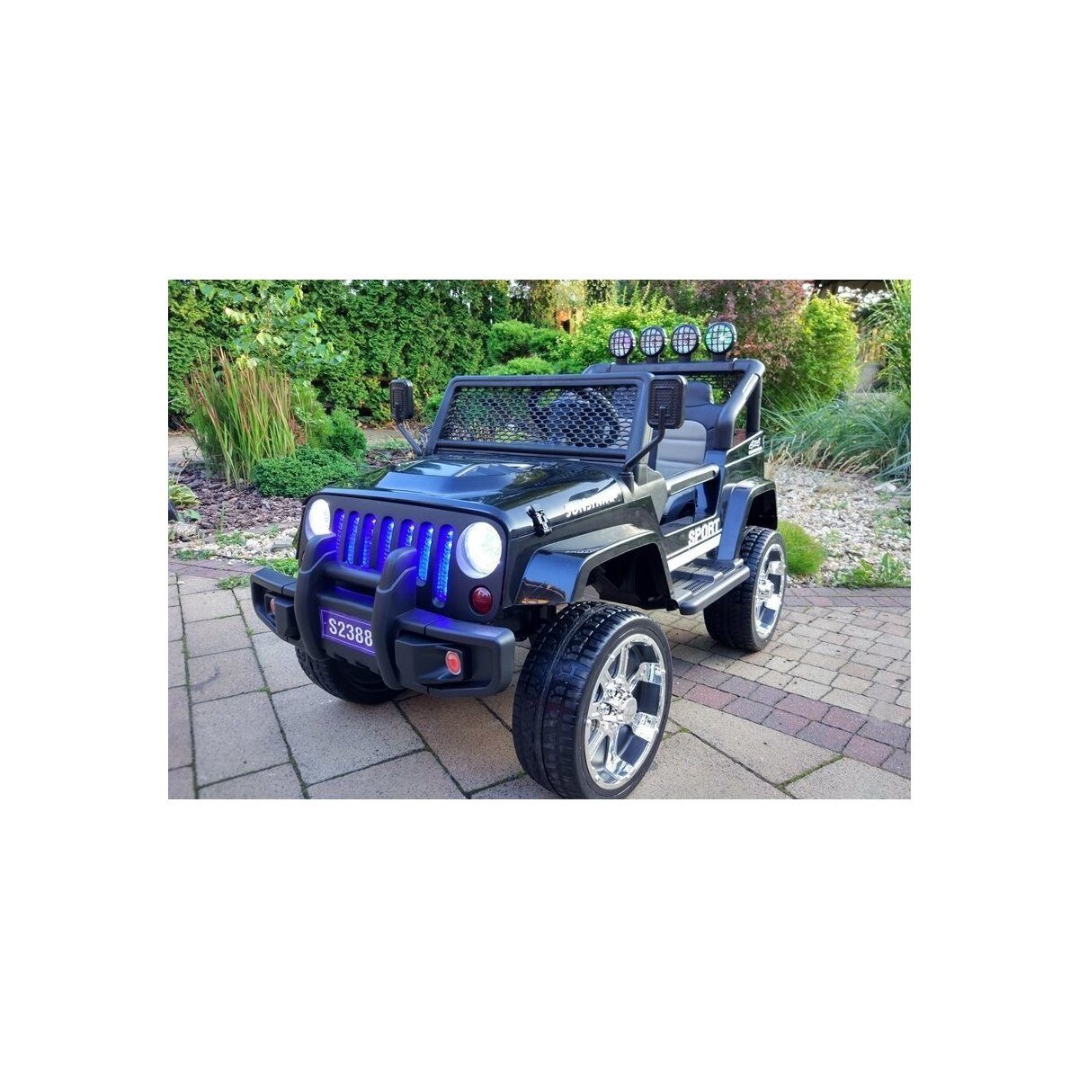 Wisam Elektro-Kinderauto Elektrische Fahrt Auf Auto S2388 Jeep Schwarz 4x45W