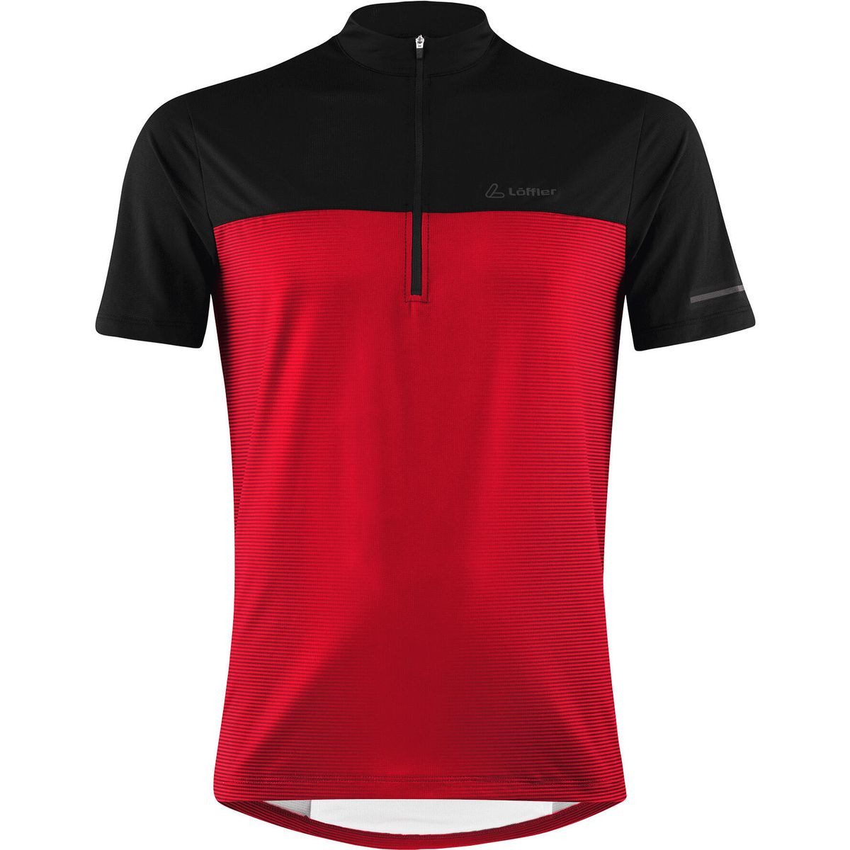 Löffler Radtrikot Men Bike Shirt Half Zip Glow Leichtes und schnelltrocknendes Bikeshirt mit reflektierenden Details