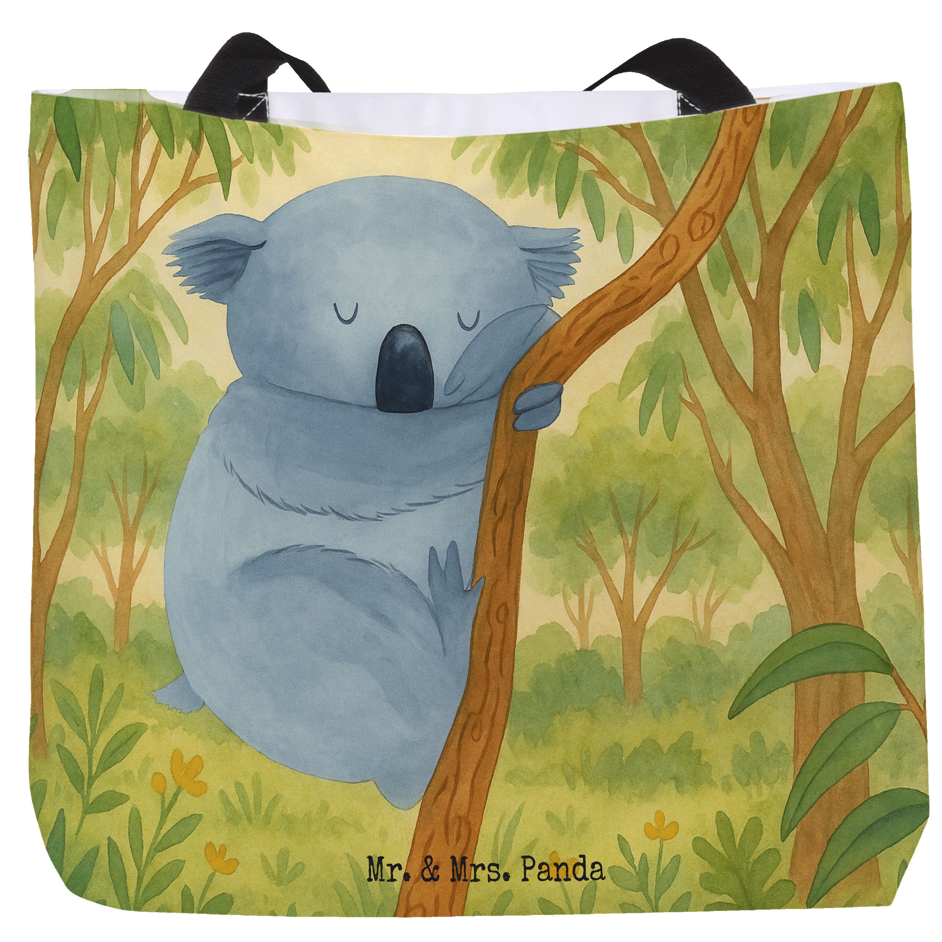 Shopper Koalabär Design, Tote Bag, Weiß, Stoffbeutel, Traum, Lustige Sprüche