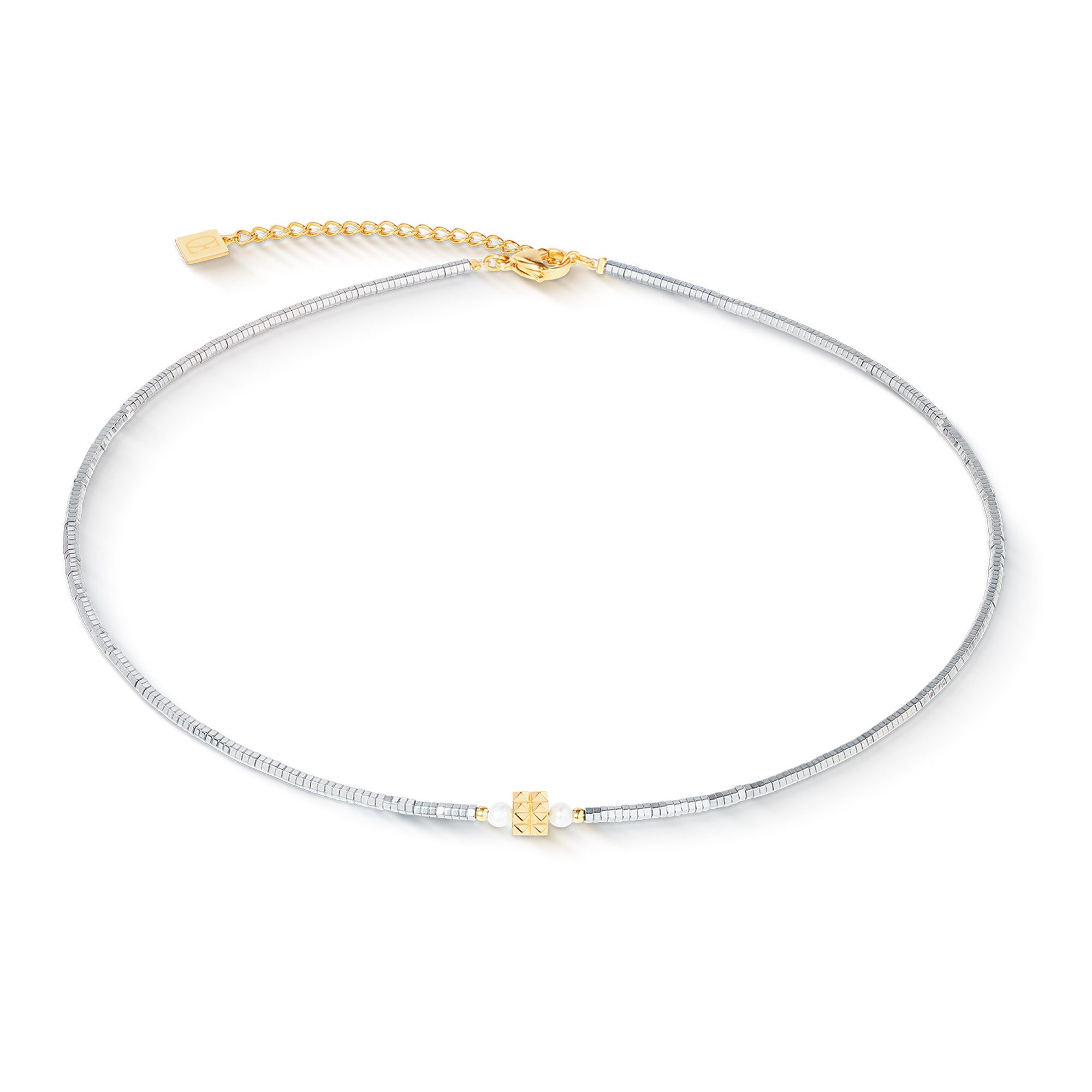 COEUR DE LION Collier Schmuck Edelstahl Halskette Edge & Grace Würfelkette, günstig online kaufen