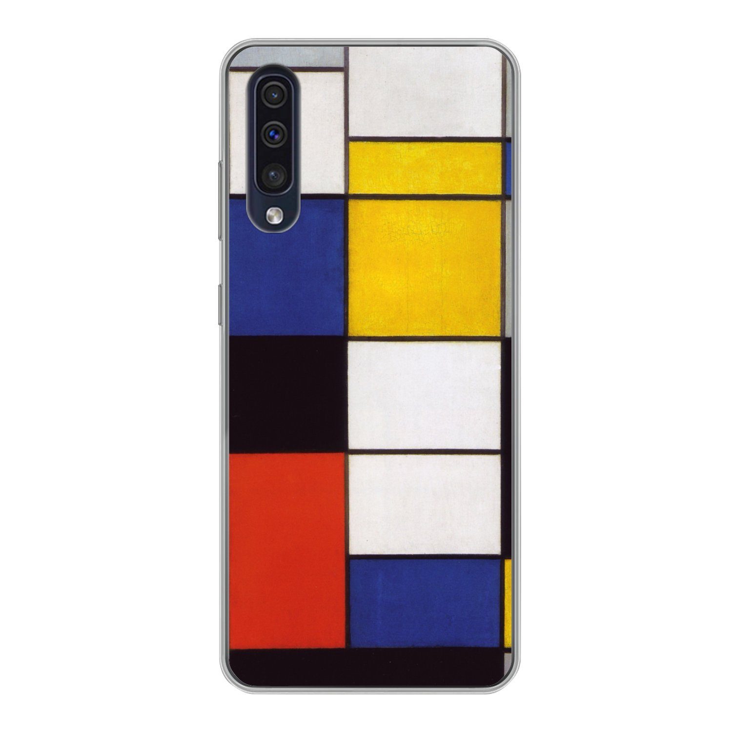 MuchoWow Handyhülle für Samsung Galaxy A30s Komposition A - Piet Mondrian, Smartphone-Bumper, Print, Handy Schutzhülle Dünn