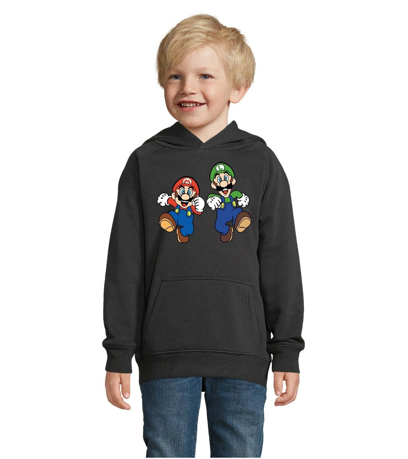Hoodie Hoodie Kinder Yoshi & Mario Konsole Super Retro Luigi