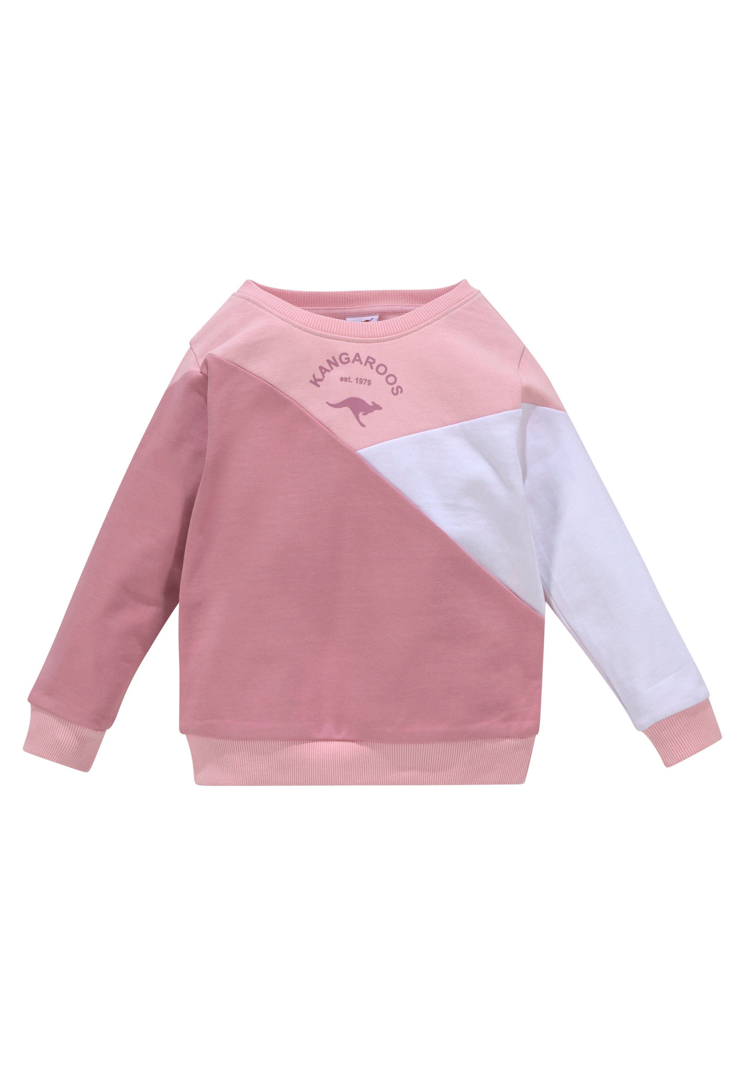 KangaROOS Sweatshirt Kleine Mädchen Langarm, hüftlang, lockere Passform, mit Logodruck. Reduzierter Preis € 24,99. Unverbindliche Preisempfehlung € 29,99