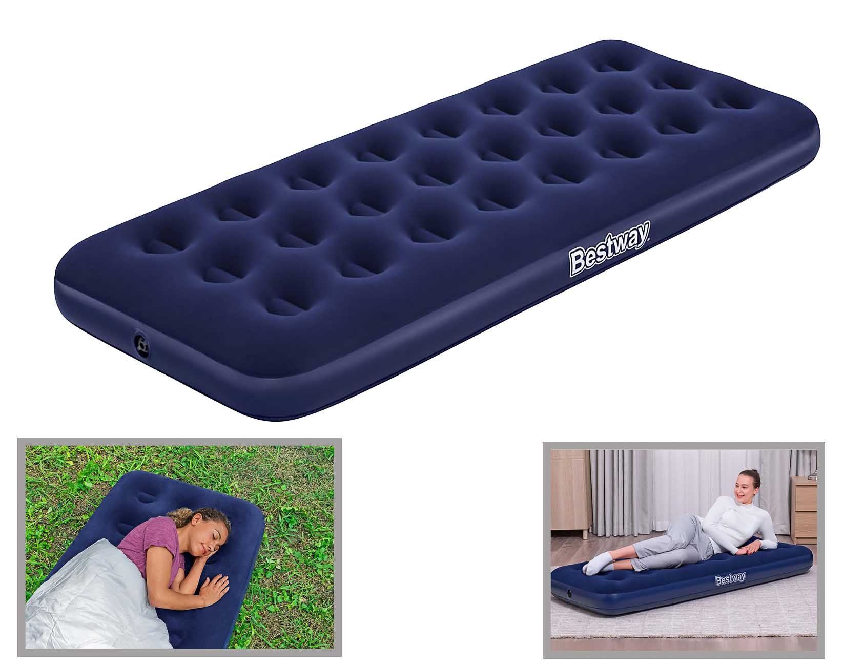 Bestway Luftbett Reisebett, (Fiber-Tech Technology), Luftbett, Gästebett für 1 Person, Luftmatratze, Reisematratze