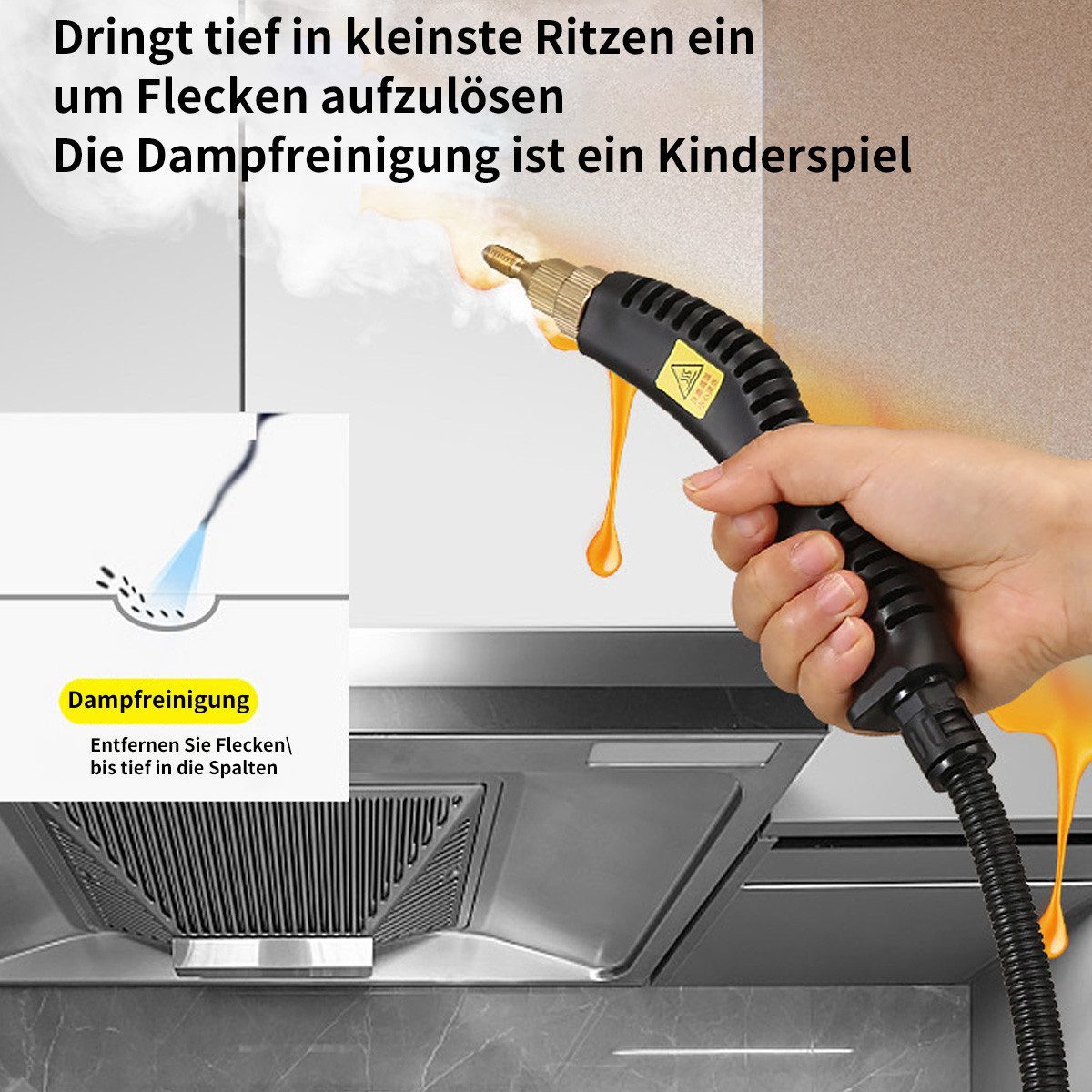 Novzep Handdampfreiniger Multifunktionaler Dampfreiniger für Reinigen Sie Möbel& Geräte