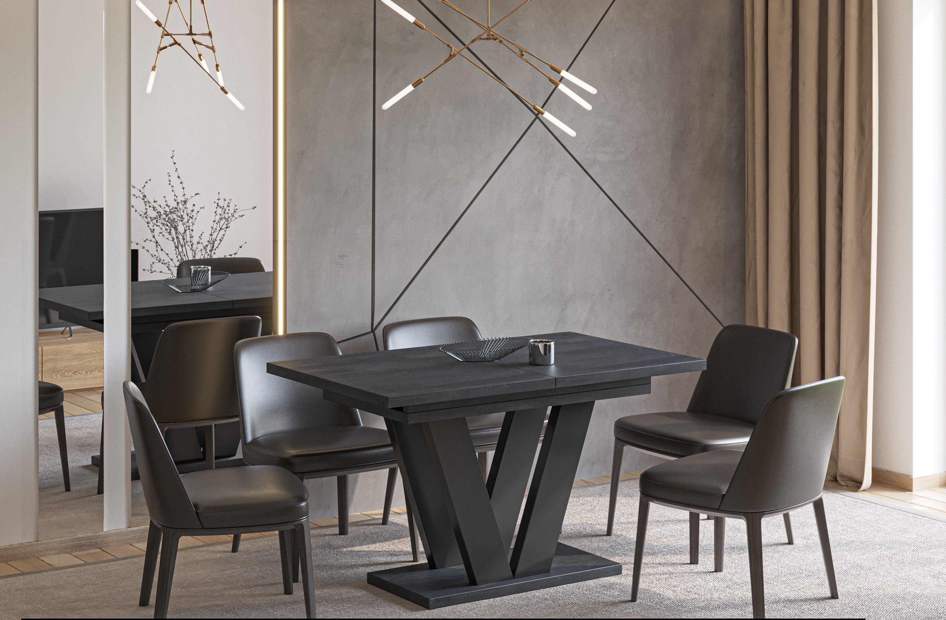 Endo-Moebel Esstisch Lara Esstisch 130–210cm ausziehbar für 8 Personen Tisc günstig online kaufen