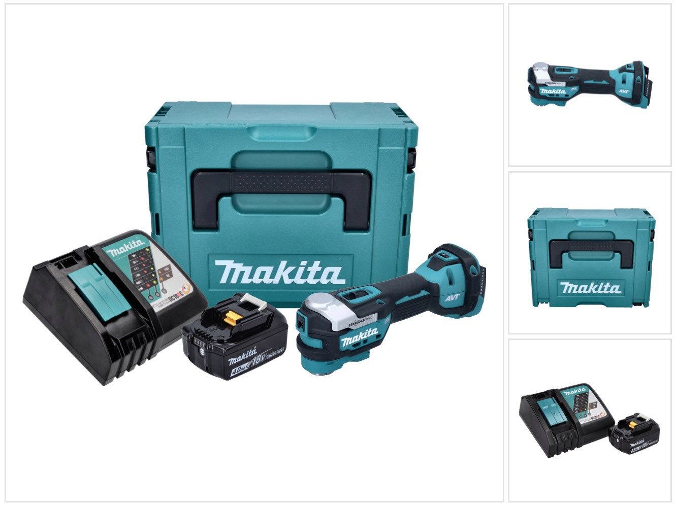 Makita Akku-Multifunktionswerkzeug DTM 52 RM1J Akku Multifunktionswerkzeug 18 V Starlock Max Brushless +