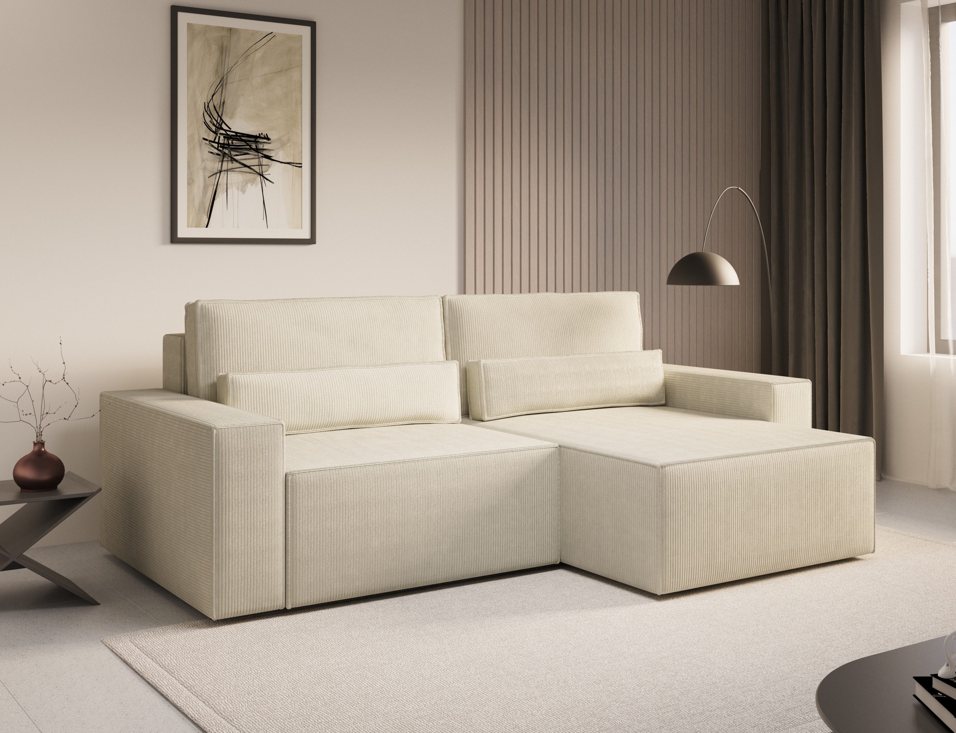 MOEBLO Ecksofa DENVER MINI aus Cord, günstig online kaufen