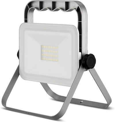 REV LED Flutlichtstrahler Mirano, LED fest integriert, Tageslichtweiß, Standfuß, 20W, IP65