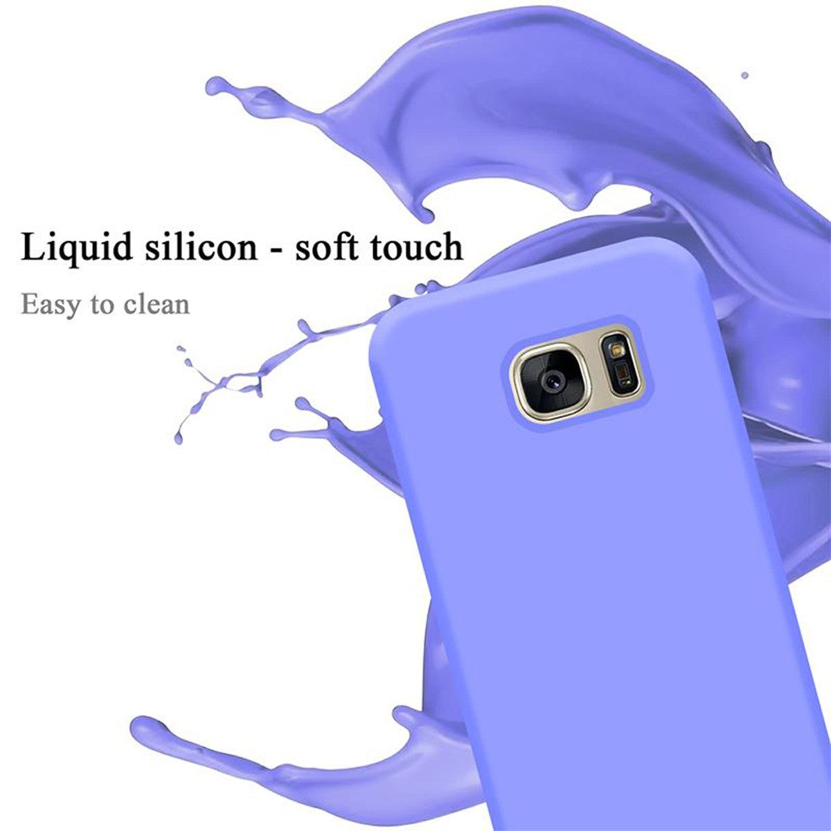 Cadorabo Handyhülle für Samsung Galaxy S7 Hülle Samsung Galaxy S7, Flexible Hülle TPU Silikon Schutzhülle Back Cover Case