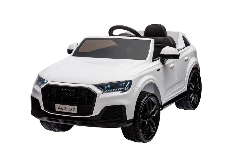 Elektro-Kinderauto Elektro-Kinderauto Kinder Elektroauto Audi Q7 mit zwei Motoren weiss, Belastbarkeit 30 kg