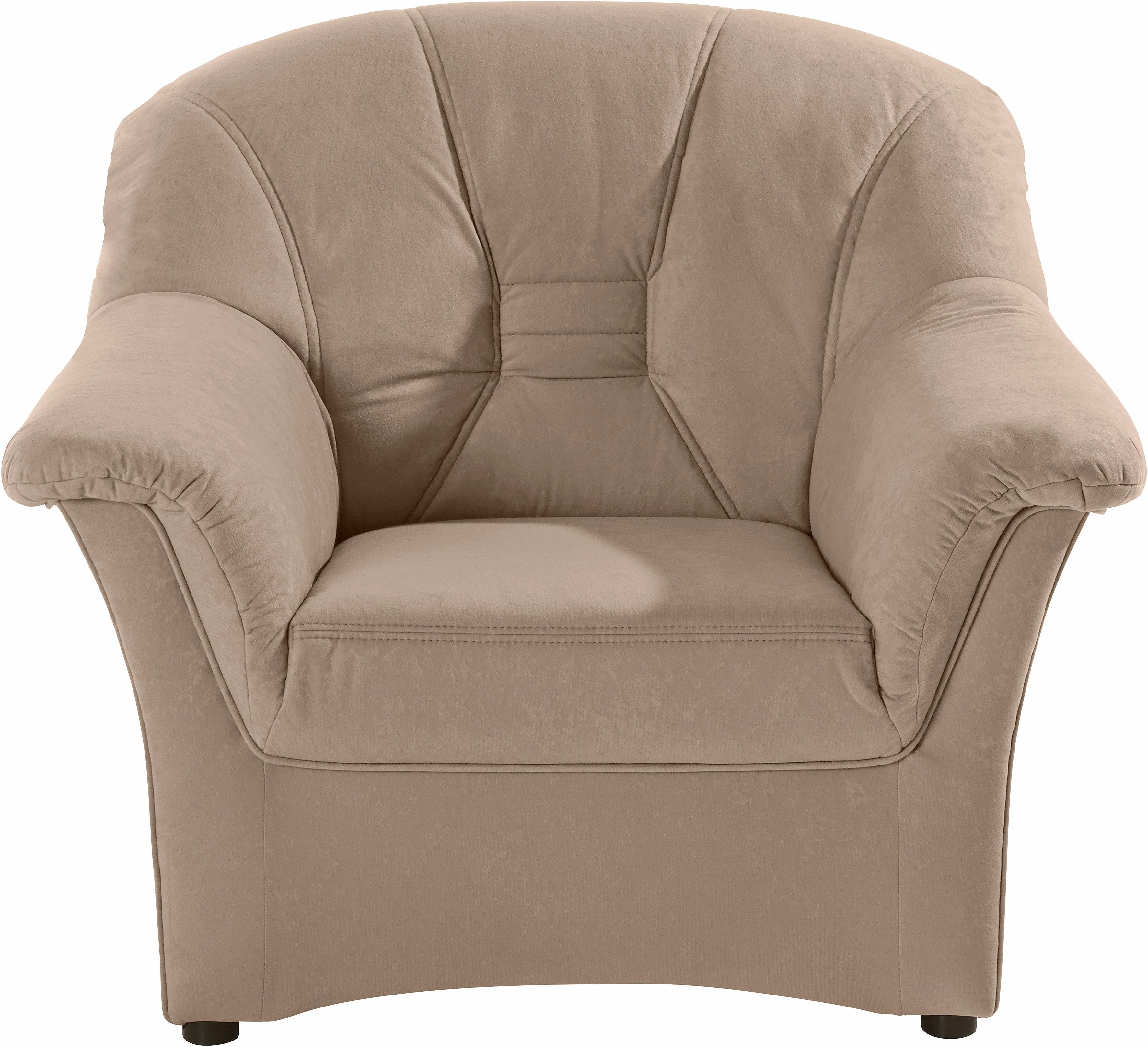DOMO collection Sessel ELVA elegante Rückensteppung, whlw. mit Federkern