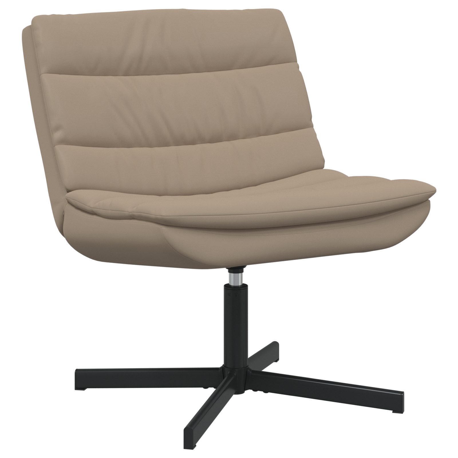 vidaXL Relaxsessel Schwenkstuhl Cappuccino Polyester, Metallbasis günstig online kaufen