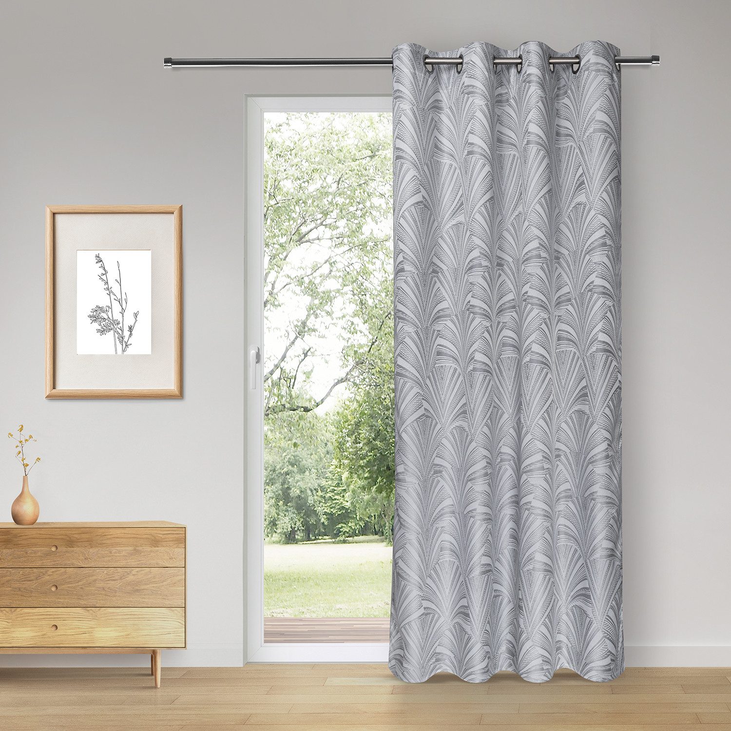 Gerster Vorhang Eddie (1 St), Ösen, blickdicht, SB-Ösenschal "Eddie"