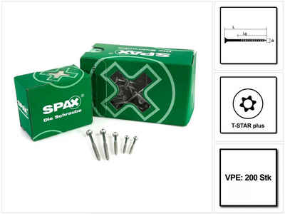 SPAX Schraube SPAX Universalschraube 5,0 x 70 mm 200 Stk. TORX T-STAR plus T20 WIROX Senkkopf Teilgewinde 4Cut-Spitze 0191010500705