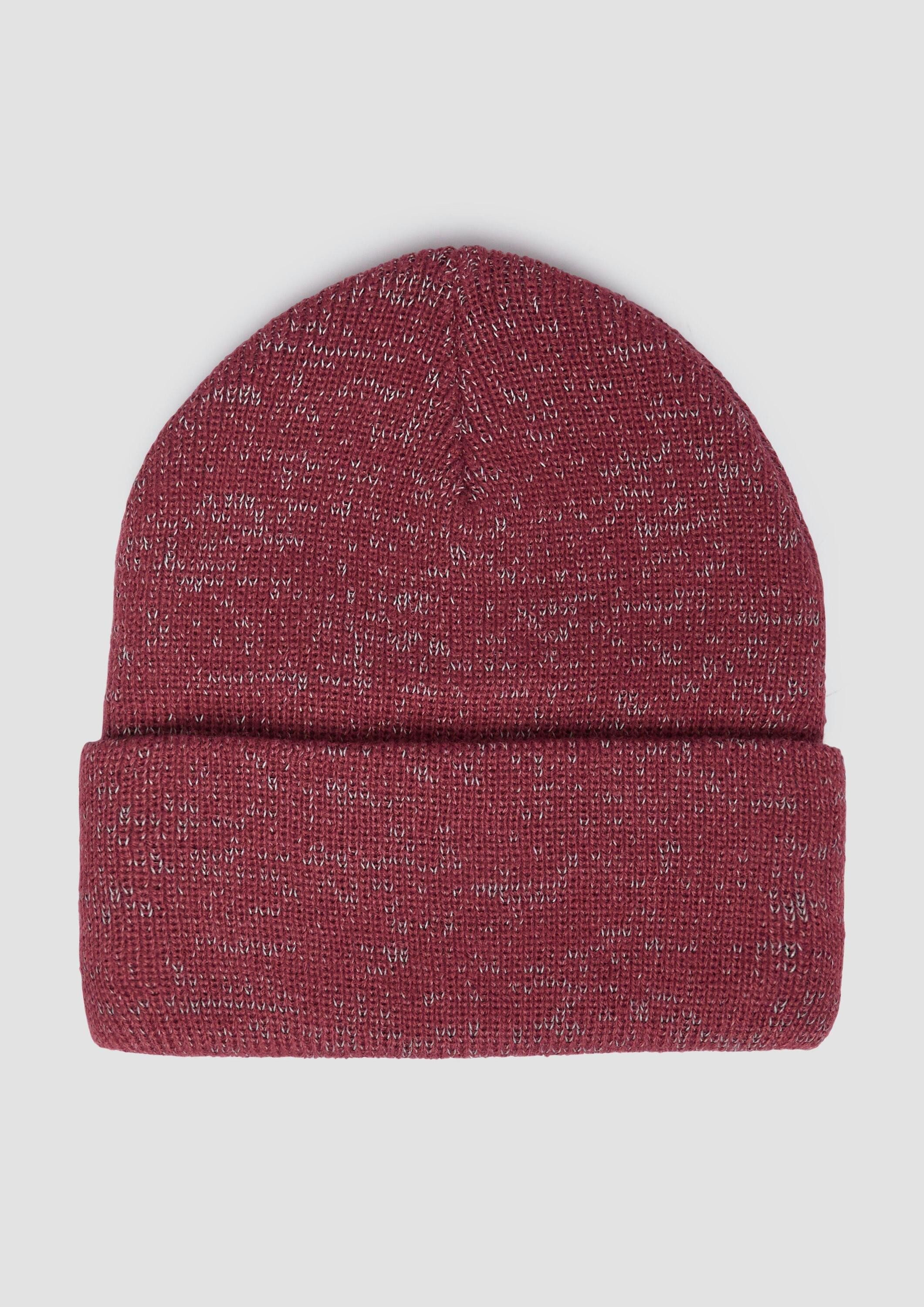 s.Oliver Strickmütze Mütze Unisex-Strickmütze mit dekorativem reflektierendem Garn