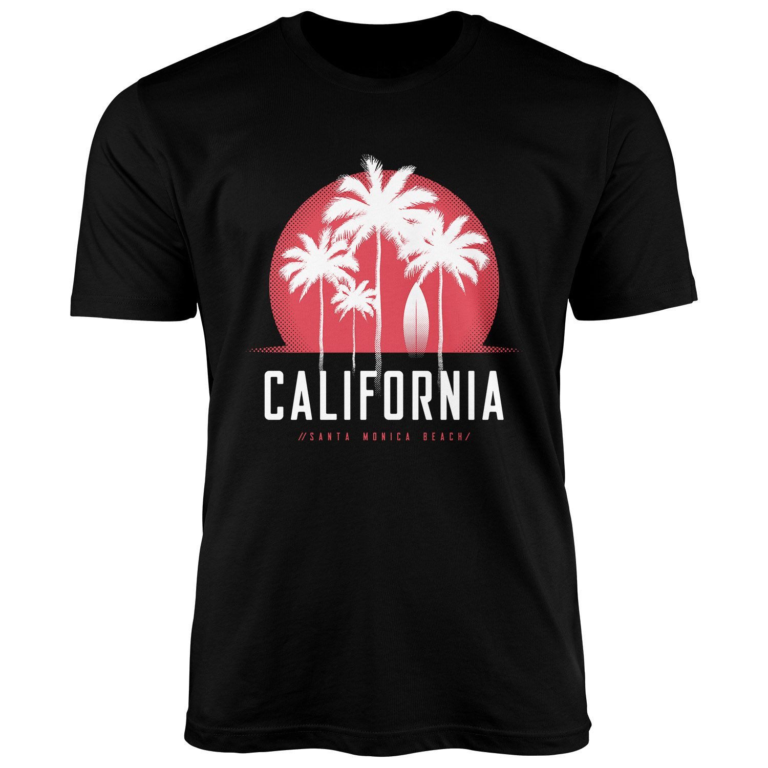 Neverless Print-Shirt Herren T-Shirt California Palmen günstig online kaufen