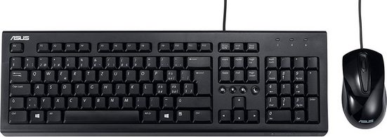 Asus »U2000« Tastatur- und Maus-Set, Desktop-Set QWERTZ-Tastatur Deutsches Layout und Optische Maus, schwarz