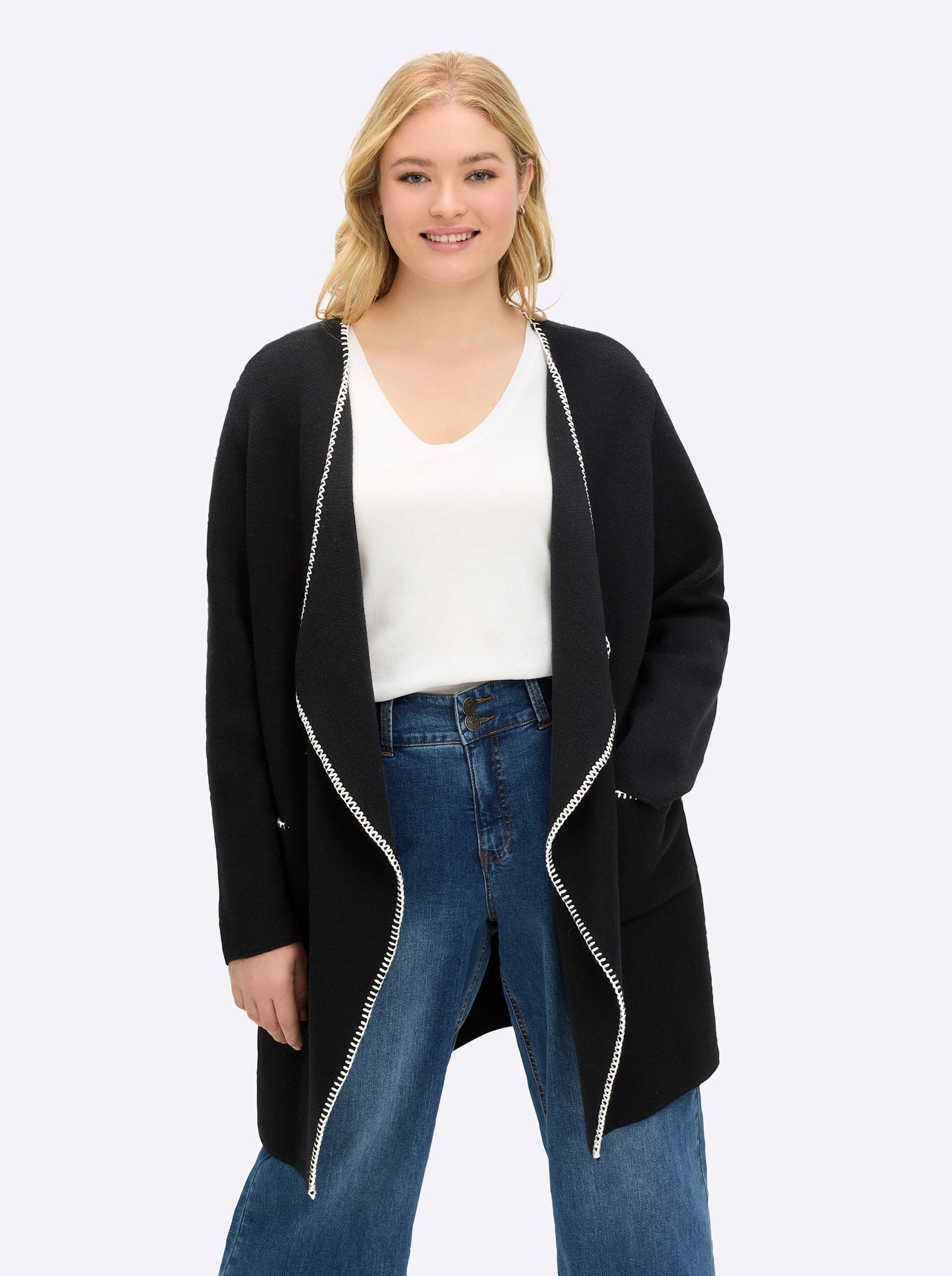 Sheego Strickjacke Strickjacke . günstig online kaufen