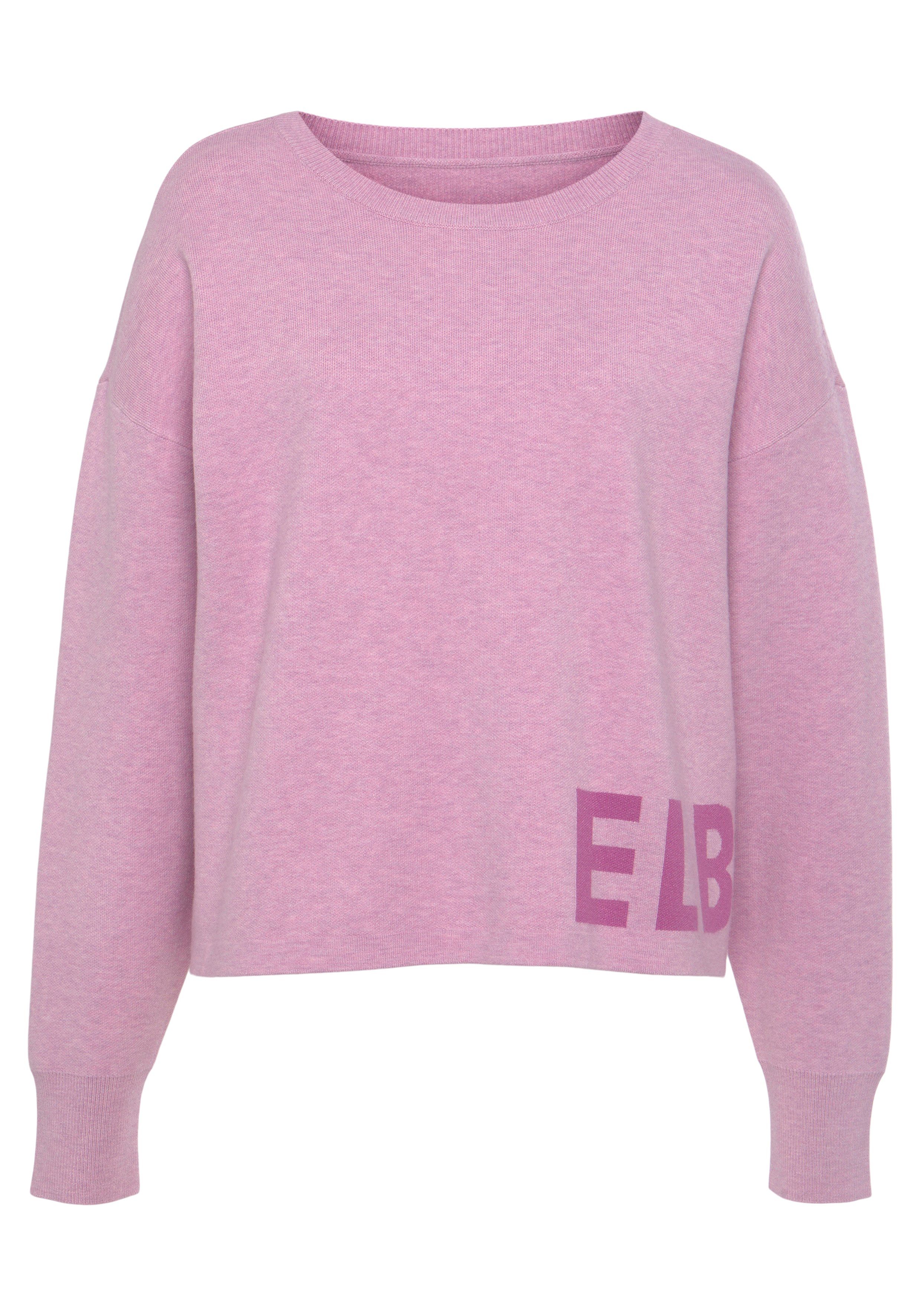 Elbsand Strickpullover aus hochwertigem Strick mit eingestricktem Logo, Loungewear