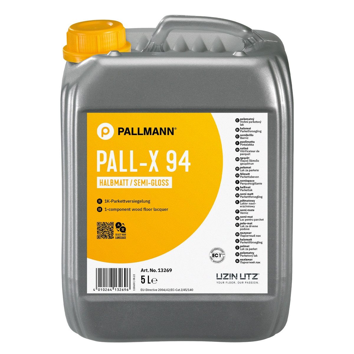 Uzin Treppen- und Parkettlack Pallmann Pall-X 94 Parkettlack 1K Halbmatt Wasserbasierend 10 Liter
