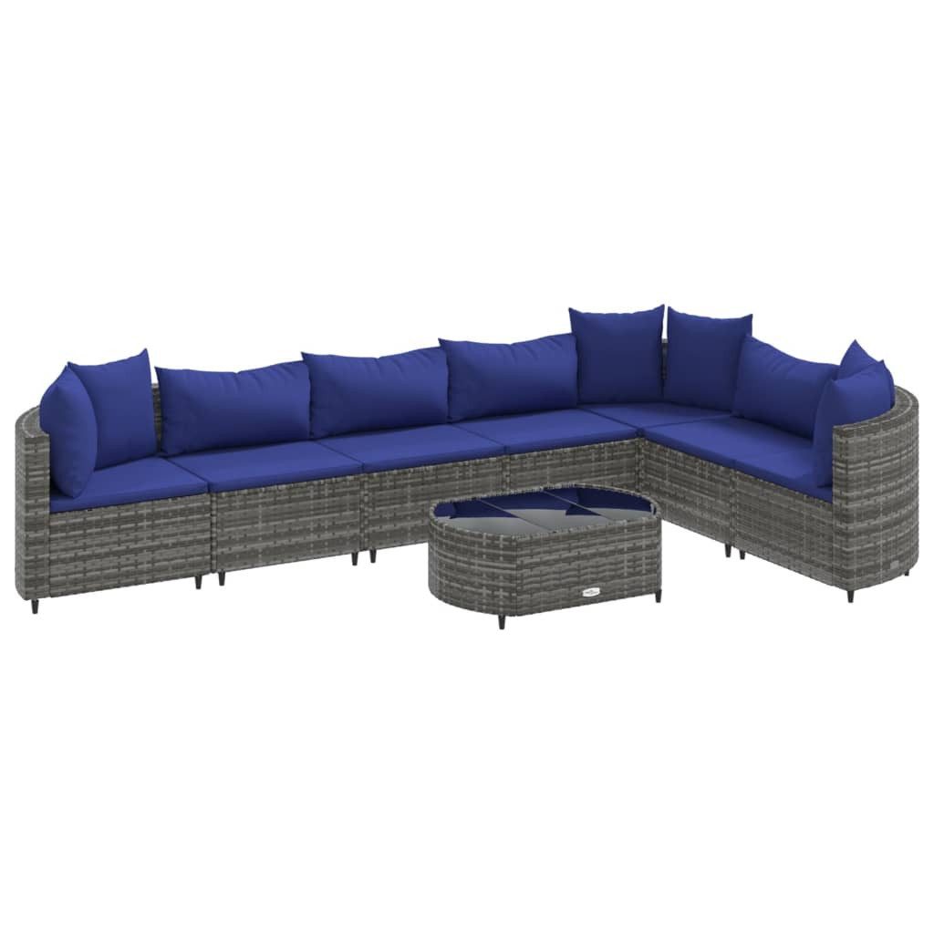 vidaXL Gartenlounge-Set 8-tlg. Garten-Sofagarnitur mit Kissen günstig online kaufen
