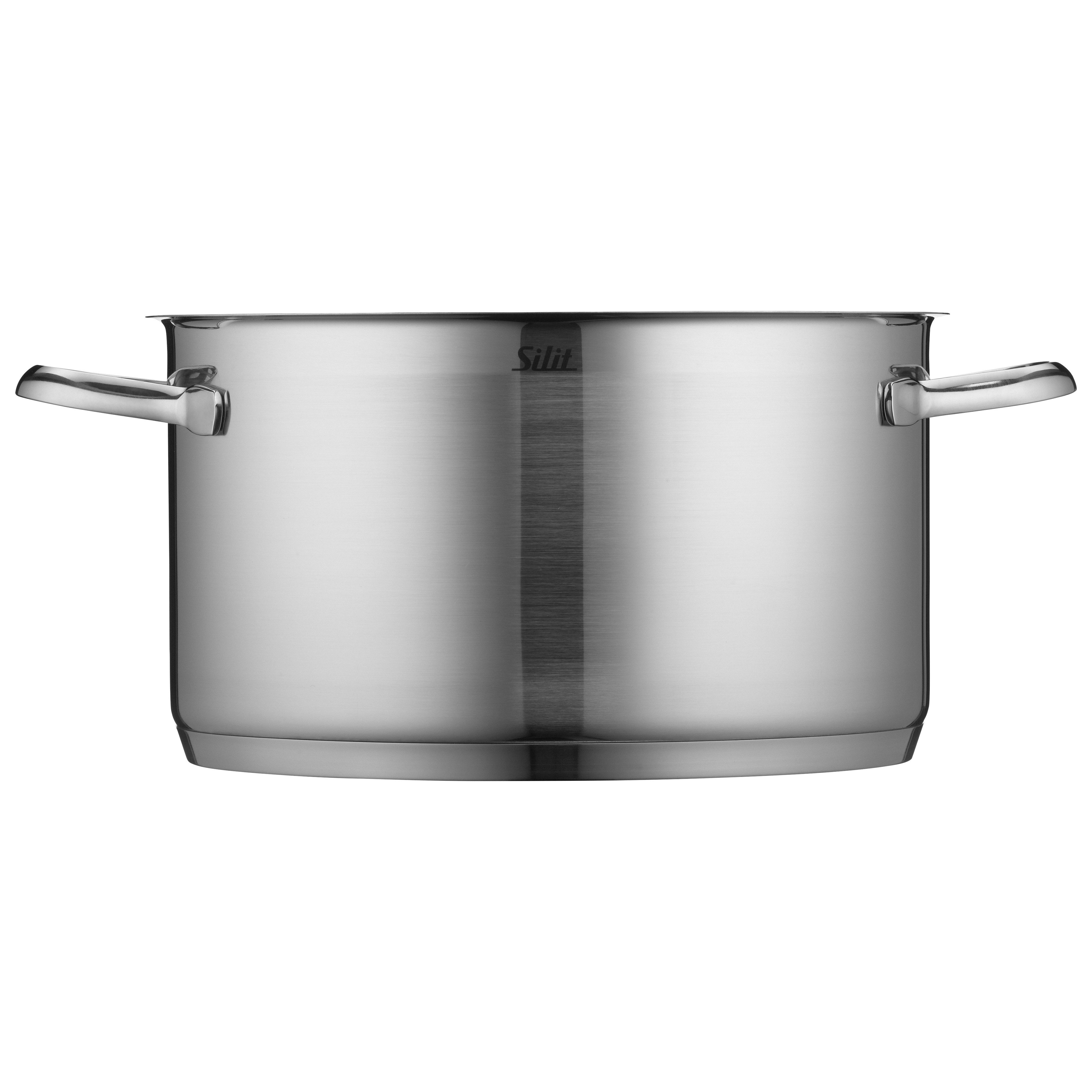 Silit Kochtopf Achat, Topf mit Deckel, Edelstahl 18/10 (2-tlg), rostfrei, Silitherm-Allherdboden, induktionsgeeignet