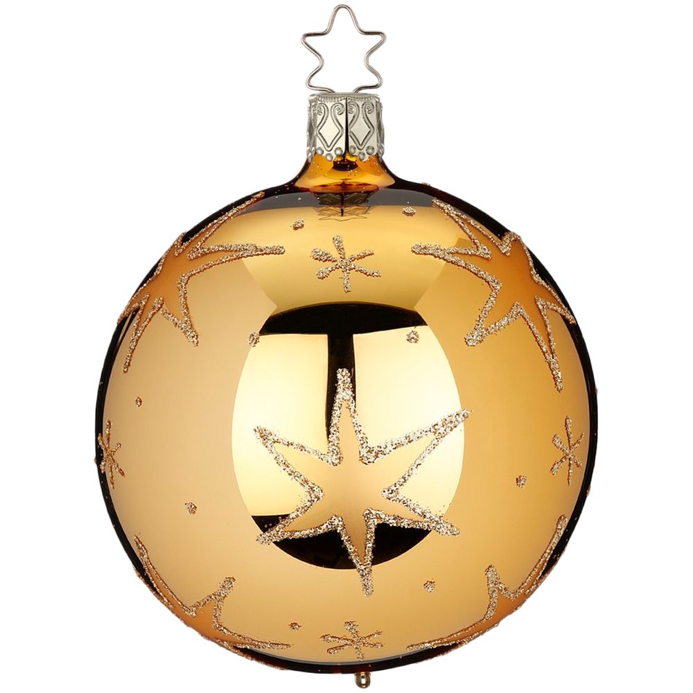 INGE-GLAS® Weihnachtsbaumkugel Christbaumkugel funkelnde Sterne Ø 8cm inkag günstig online kaufen
