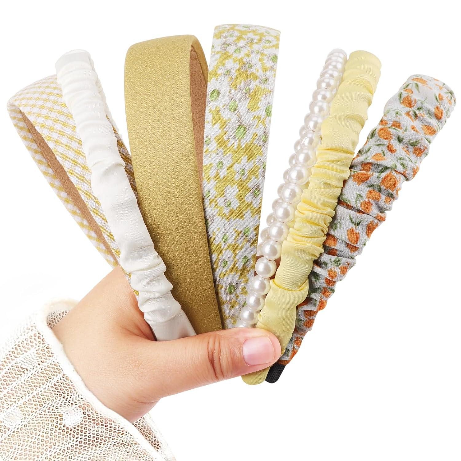 Haarreif Haarreifen Set Damen Stirnband Blumen Vintage 7er Pack