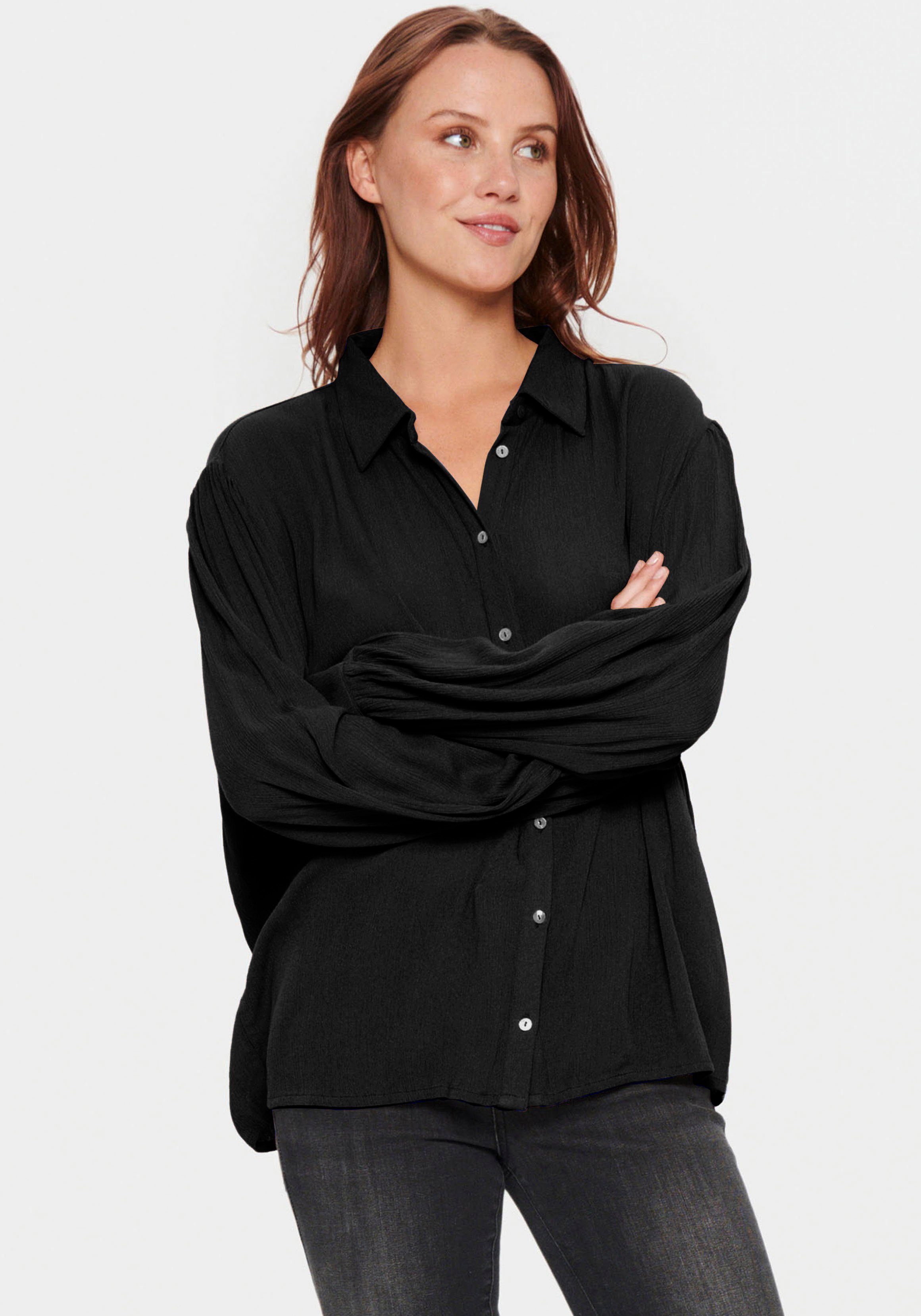 Saint Tropez Hemdbluse AlbaSZ Shirt Black