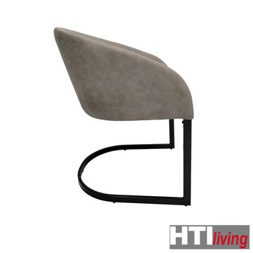 HTI-Living Freischwinger Stuhl Vemal Grau (Stück, 1 St), Schwingstuhl Esszimmerstuhl