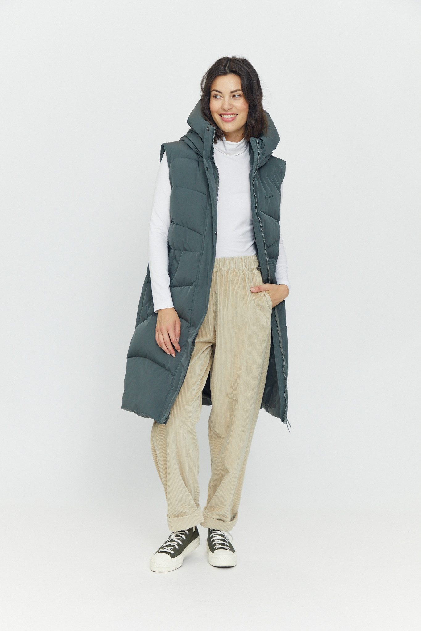 MAZINE Winterjacke WANDA VEST Blau Vegane Damen Winterweste