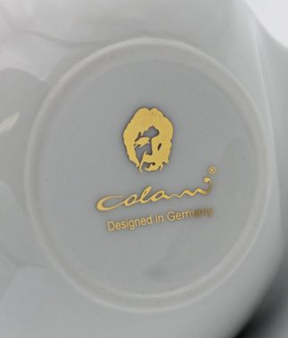 Colani Tasse Becher Kaffeetasse Kaffeebecher Loop Schwarz Gold 260ml, Porzellan, Colani Schriftzug, im Geschenkkarton