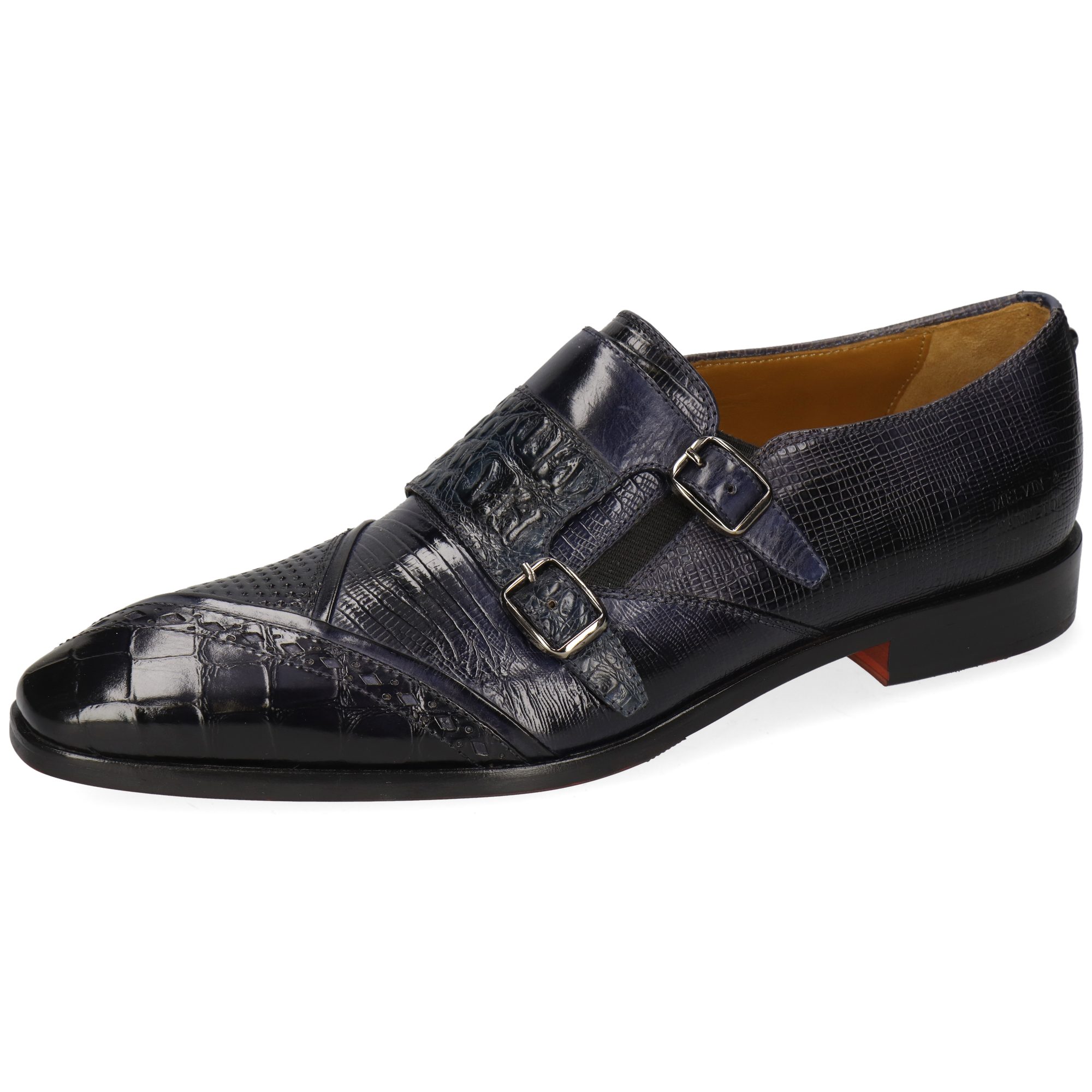 Melvin & Hamilton Elvis 107 Leder-Monk Schuhe für Herren Schnürschuh Flache Absätze, Echtes Leder, Vegetabile Gerbung