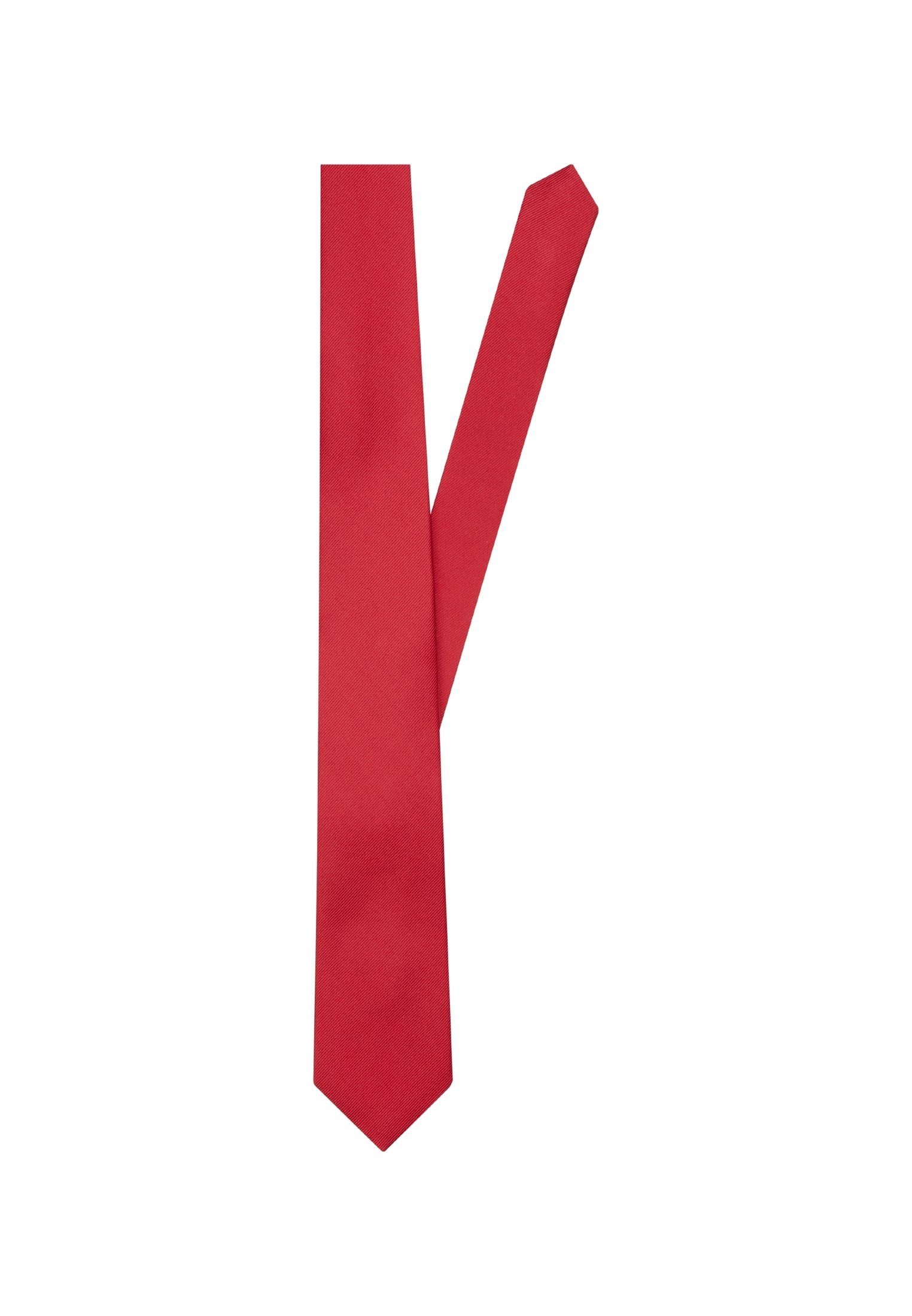 Schwarze (7cm) seidensticker Rose Krawatte Rot Breit Uni