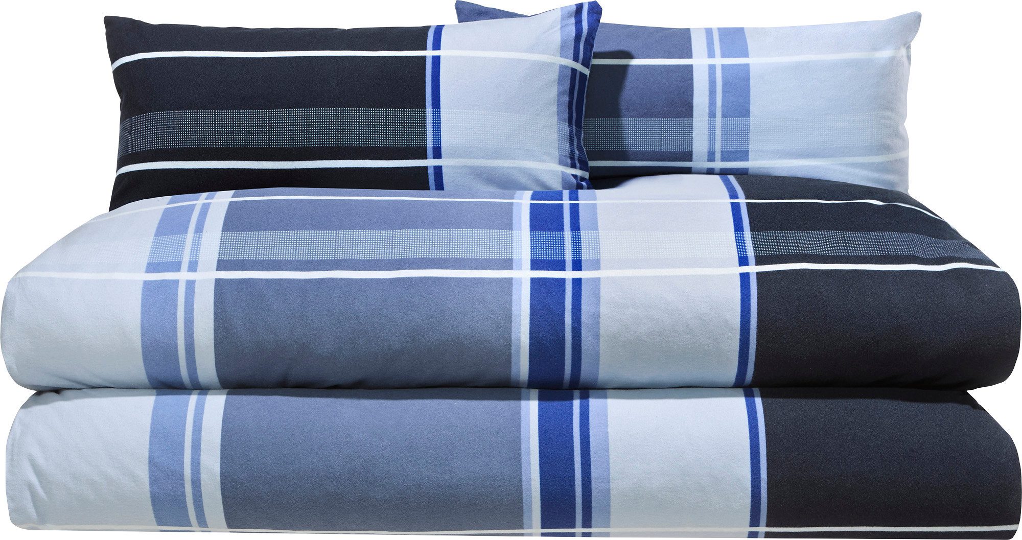 Erwin Müller Bettwäsche Bettwäsche Sparpaket 4-teilig, Biber, Streifen günstig online kaufen
