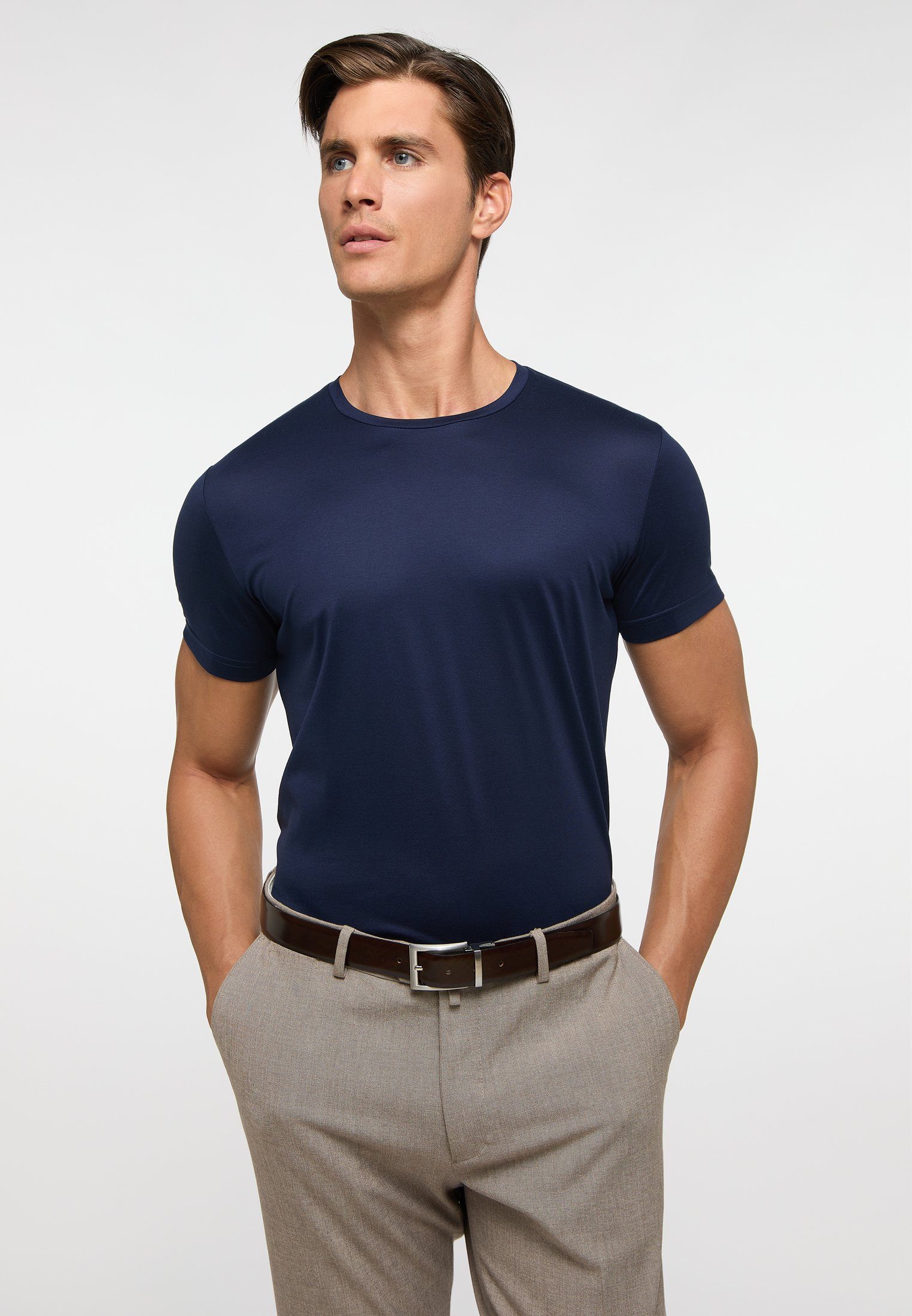 Eterna T-Shirt dunkelblau