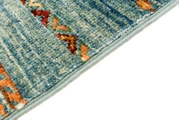 Wollteppich Ziegler Modern Teppich handgeknüpft blau, morgenland, rechteckig, Höhe: 8 mm, handgeknüpft
