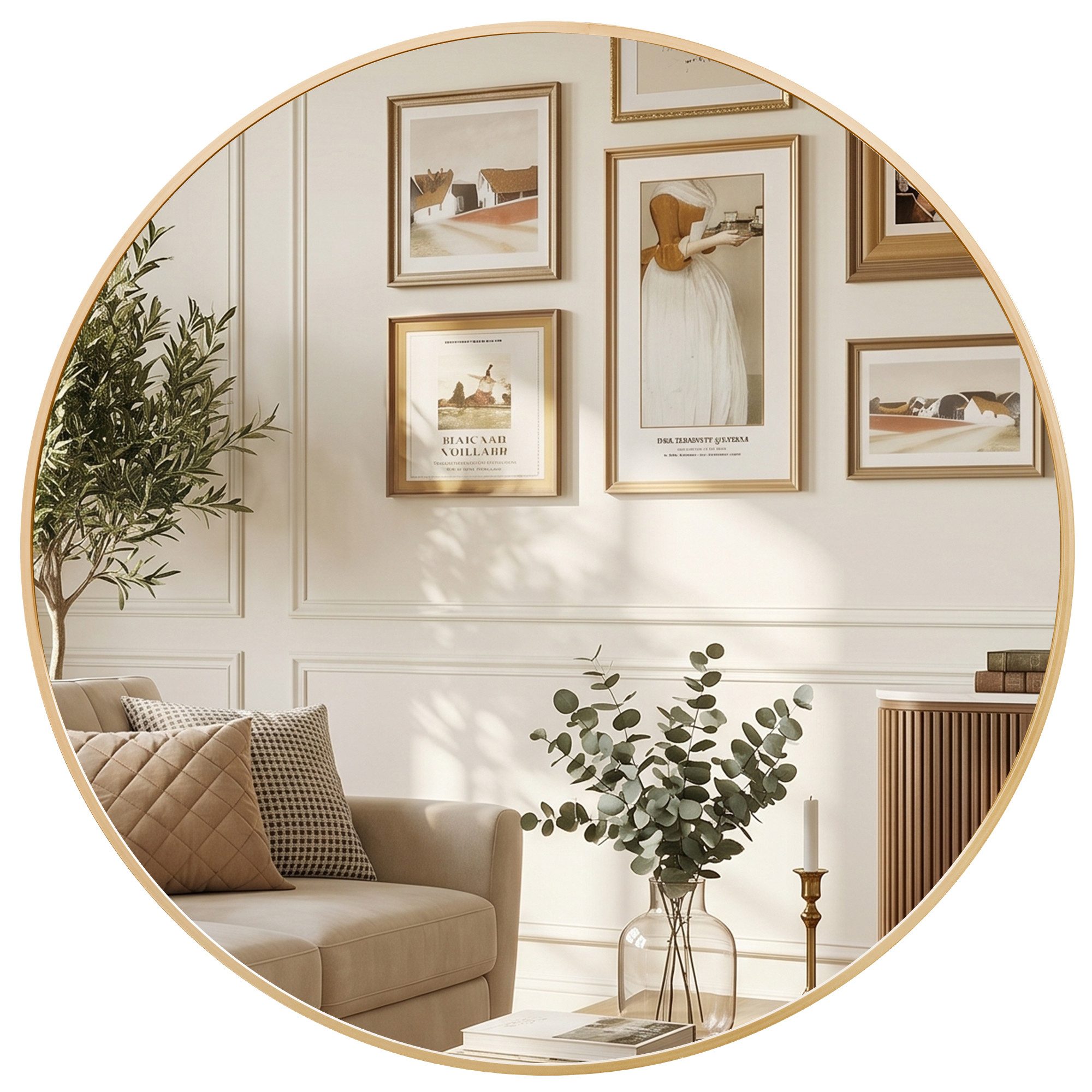 OTTO home Spiegel Wandspiegel Addrik, wahlweise in 2 Größen 60x60cm oder 80x80cm (Rahmen aus Metall, Aluminium), runde Form, in verschiedenen Farben. Reduzierter Preis € 33,49. Unverbindliche Preisempfehlung € 47,13