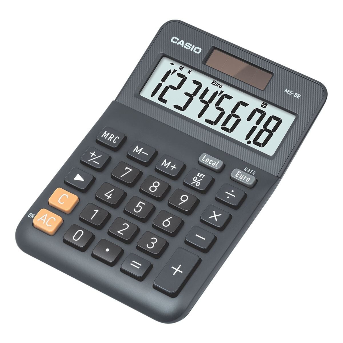 CASIO Taschenrechner MS-8E, mit angewinkeltem Display, 8-stellig