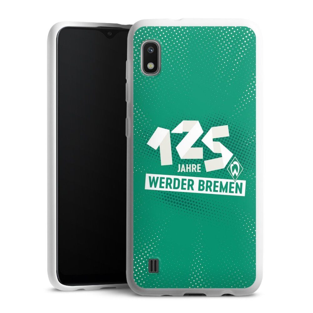 DeinDesign Handyhülle 125 Jahre Werder Bremen Offizielles Lizenzprodukt, Samsung Galaxy A10 Silikon Hülle Bumper Case Handy Schutzhülle