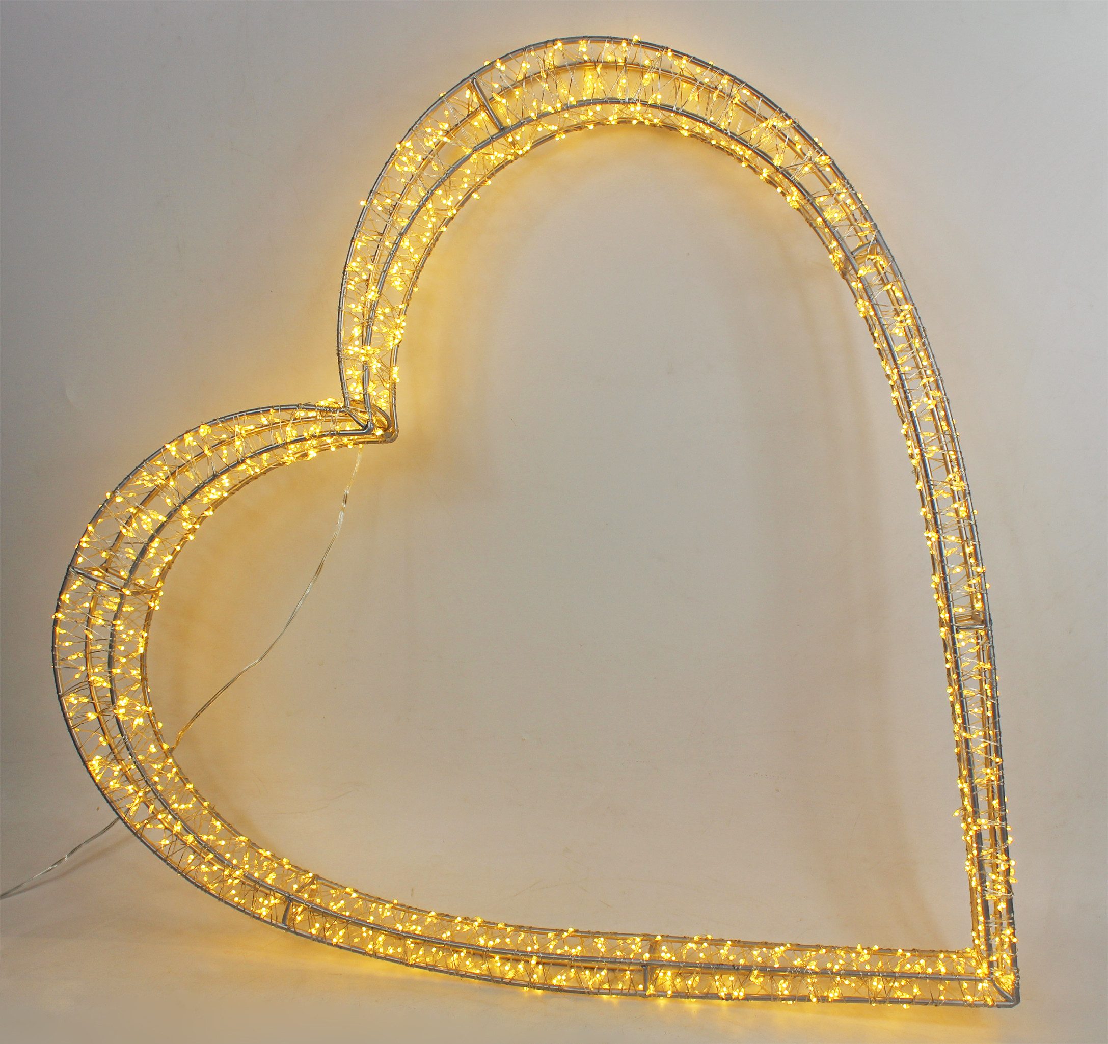 Arnusa LED Dekolicht Leuchtherz 62x60x5cm 1440 LED LED Herz Leuchtkranz XL, günstig online kaufen