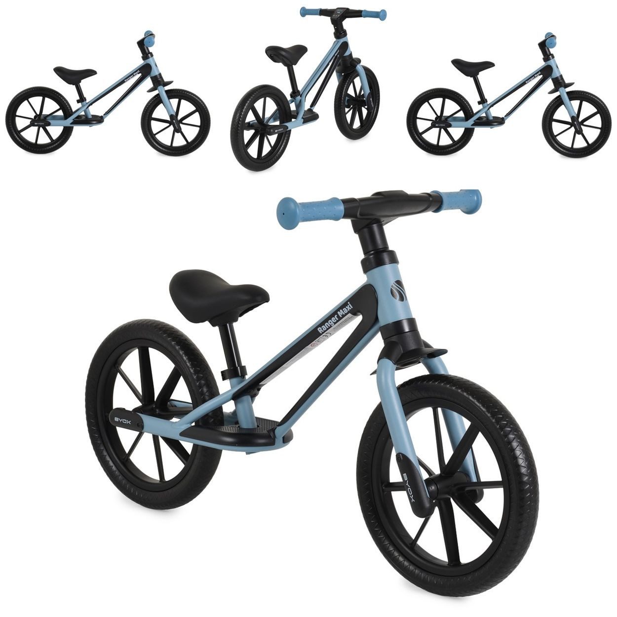 Byox Laufrad Laufrad Ranger Maxi 12 Zoll 12 Zoll Zoll, EVA-Reifen Metallrahmen Sitzhöhe verstellbar